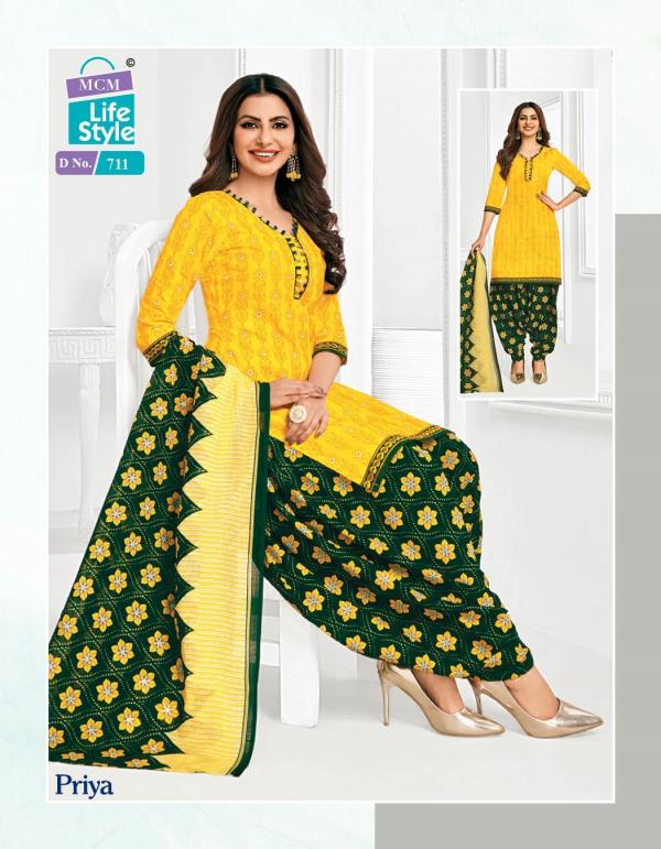 Mcm Life Style Priya Special Cotton Exclusive Designer Dress Material